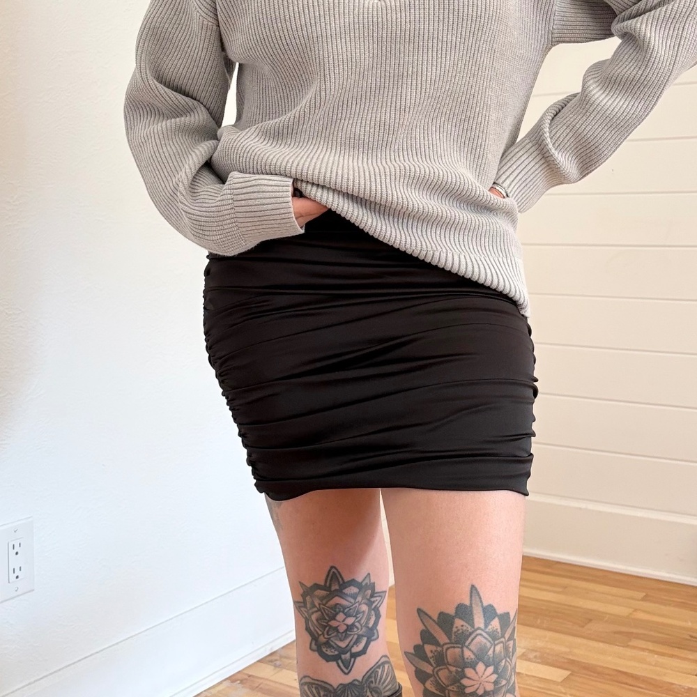 Generation love ruched mini skirt
